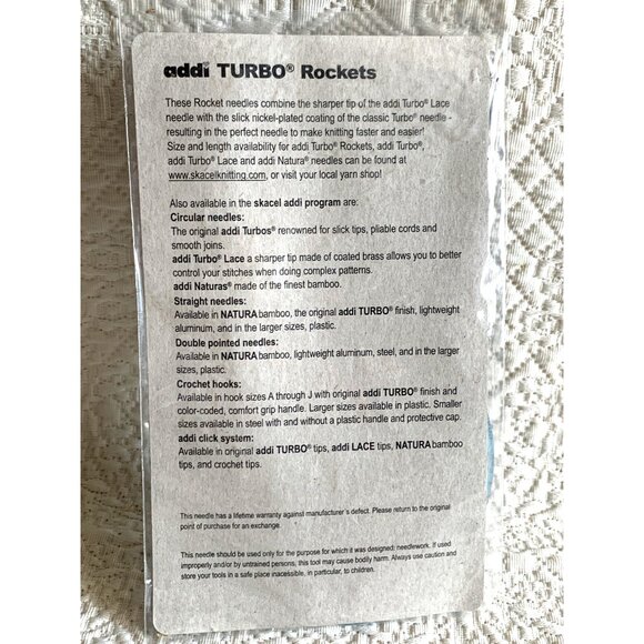 Addi Turbo Rockets Circular Knitting Needle 40 inch US4 - New - Picture 5 of 11